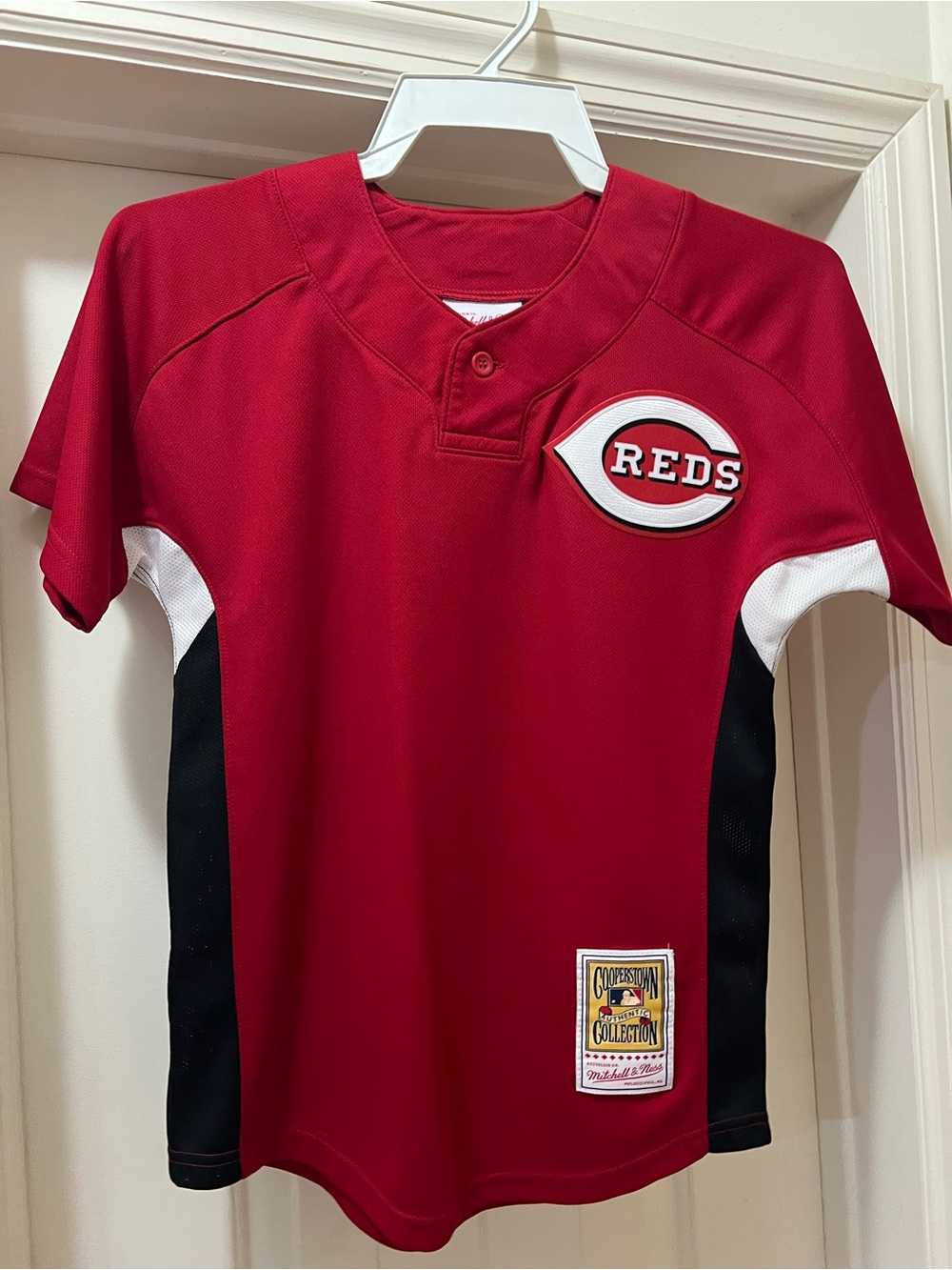 Mitchell & Ness Cincinnati Reds Red Youth Baseball Jersey